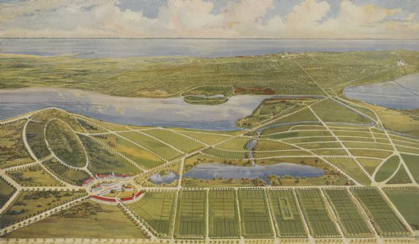 The Lake Forest community plan, a model community that was planned for the site where the University of Wisconsin Arboretum now stands.
