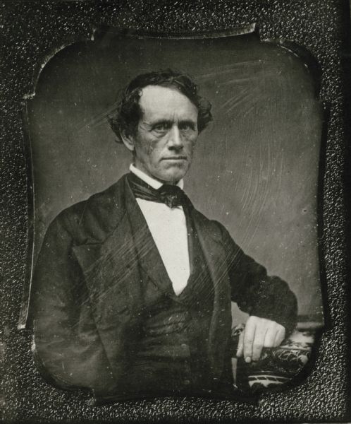 Cased image of Anson Dart, first settler on Green Lake, Wisconsin.