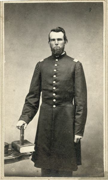 Studio portrait of Lieutenant Colonel Clement E. Warner, 36th Wisconsin Infantry.