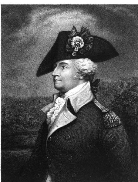 Portrait of Brigadeer General Anthony Wayne, taken from an engraving from "The National Portrait Gallery of Distinguished Americans".