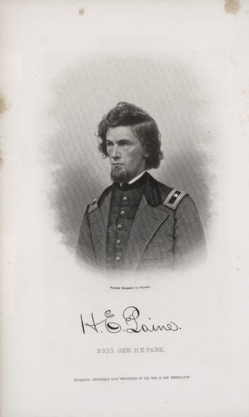 Engraved portrait of Brigadier General Halbert Eleazer Paine.