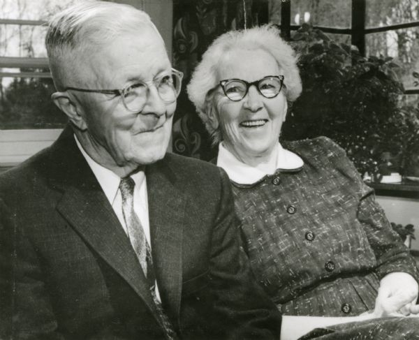 John and Stanta Bordner at their Crestwood home. Perhaps their 50th Anniversary party.
