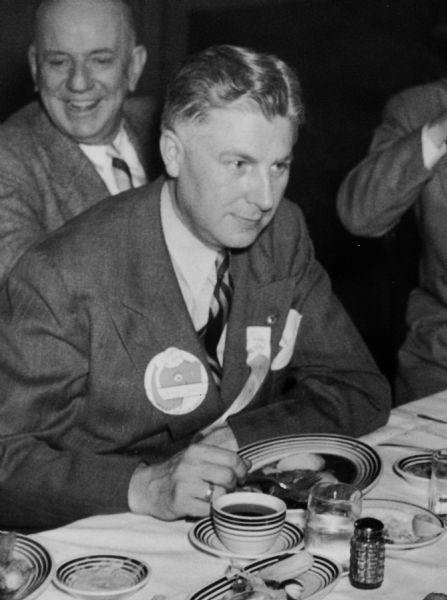 George Greeley at a Republican Party dinner.
