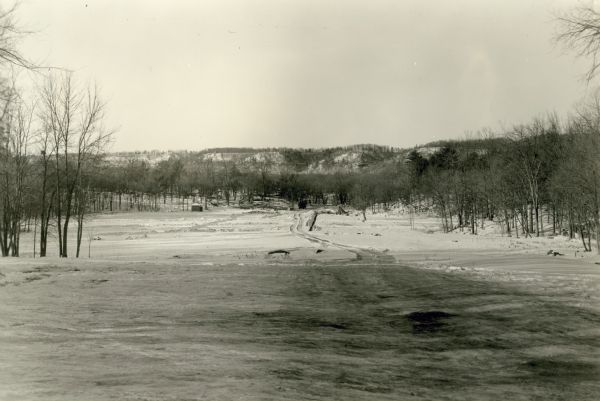 Mountain meadow at Interstate Park. This area was an ancient lake which became filled with peat. Prehistoric bison bones, copper points, and flint arrow points were found at the lower end of this meadow.