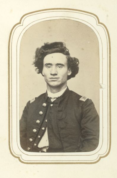 Carte-de-visite of Christopher Coffee of the 4th Wisconsin Cavalry.