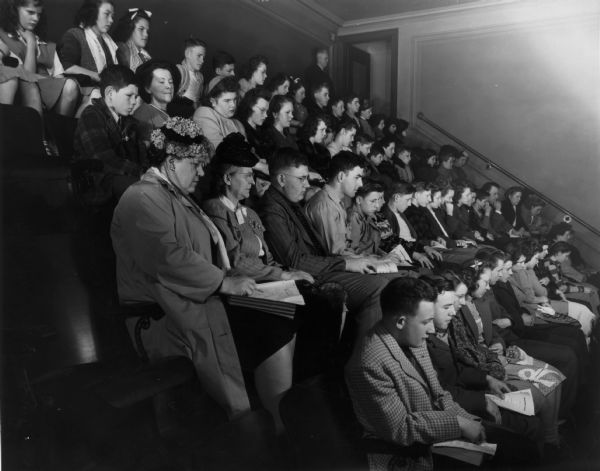Audience at a session of the Wisconsin State Assembly.