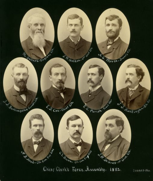 Composite photograph of the Wisconsin chief clerk's assembly.