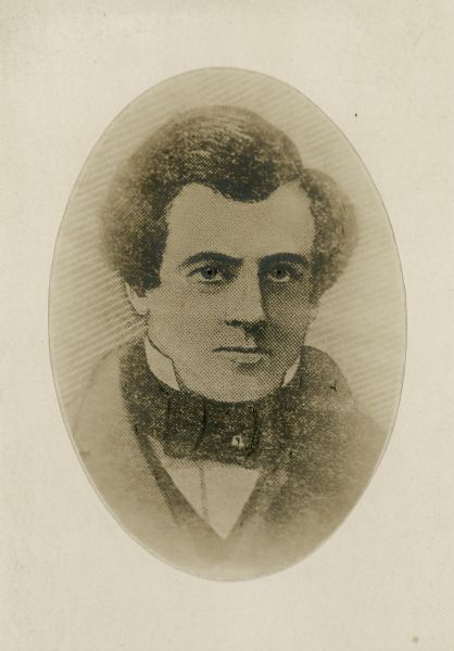 Head and shoulders portrait of William A. Barstow, later the governor of Wisconsin.