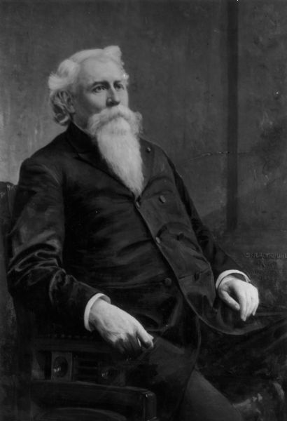 Portrait of Jeremiah Rusk seated in a chair.