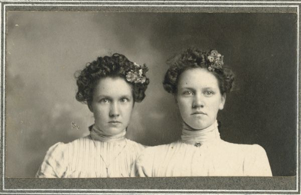 A portrait of two women, possibly sisters.