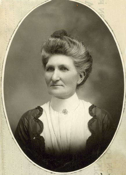 Studio portrait of Mrs. Charles J. Hjort.