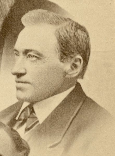 Quarter-length portrait detail of Franz Anton Neuhauser, from a composite photograph of the Wisconsin Assembly.