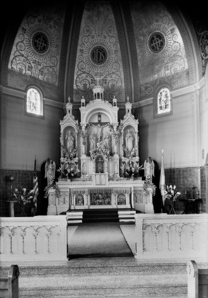 The altar inside St. James Catholic Church.
