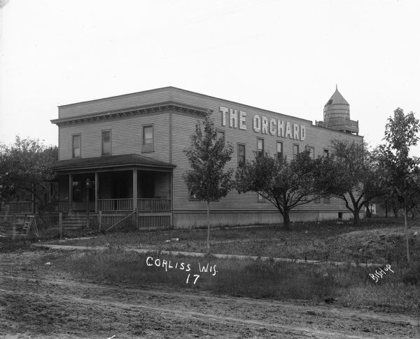 Exterior view of "The Orchard," which was possibly an inn, in Corliss.