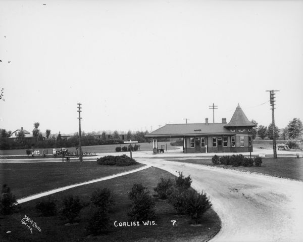 View of the Corliss train depot.