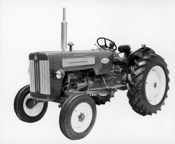 Right side studio view of the British B-414 diesel tractor.