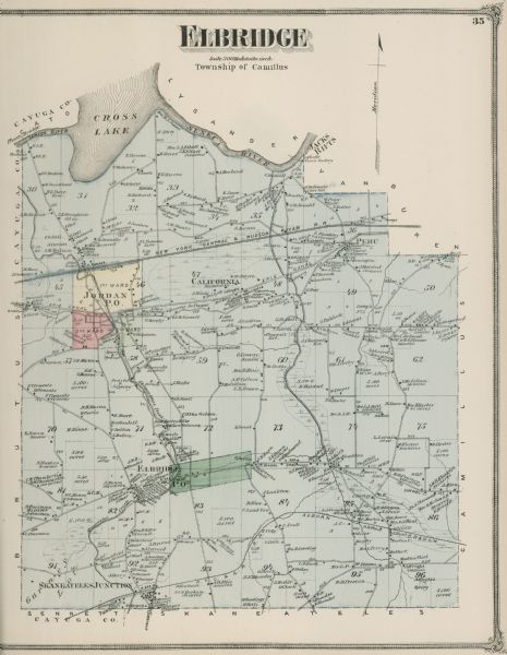 Map of the Eldbridge township of Camillus.