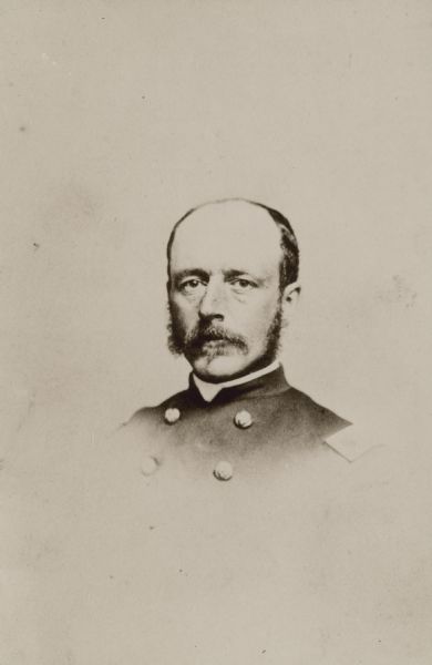 Head and shoulders portrait of Frank A. Haskell, who was a Colonel in the 36th Regiment of Wisconsin's Volunteer Infantry.