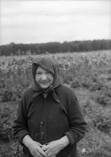 Close-up portrait of a Polish mother.