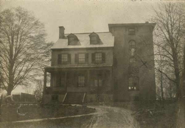 Exterior view of "The Ancourage". It was the home of Levi G. Clark.