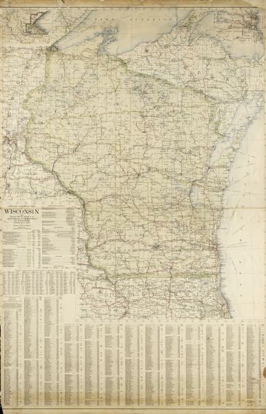 Railroad map of Wisconsin.