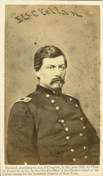 Studio portrait of General McClellan.