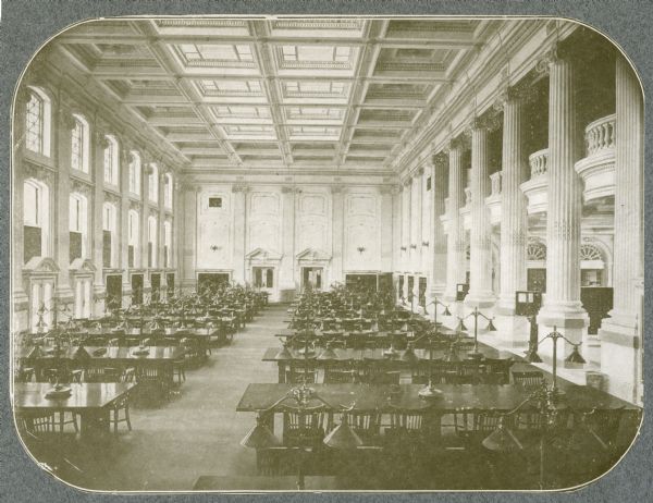 Interior of the Wisconsin Historical Society library.