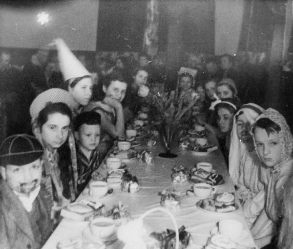 A Purim party at the Warburg Children's Home; Blankenesse (a suburb of Hamburg), Germany.