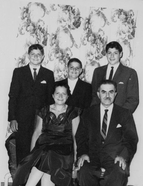 Relles family portrait, from left: George, Ida Banon Relles, David, Rabbi Mayer Relles, Nathan.