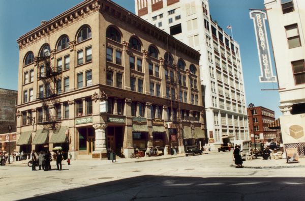 Building in Milwaukee's Third Ward as it appeared when portraying the Mason City Bank in the 1991 made-for-TV movie, "Dillinger".