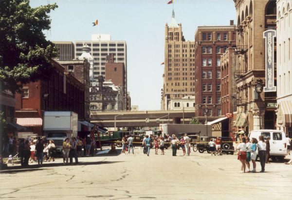 Film location in Milwaukee's Third Ward where parts of the made-for-TV movie "Dillinger" was shot in 1990.