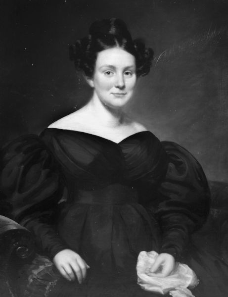 Abigail Louise Smith Tallmadge (1804-1857) was the daughter of a New York judge and the mother of nine children. This portrait of Mrs. Tallmadge was painted in New York State in 1833 by Samuel Lovett Waldo (1783-1861) and William Jewett (1792-1874), together with a portrait they painted of her husband, U.S. Senator (D-NY; later Wisconsin Territorial Governor) Nathaniel Tallmadge (1969.292.1). Waldo and Jewett charged the Tallmadges $160 for both portraits, plus $32 for their frames (see accession file for copies of original correspondence from the artists to Tallmadge). The portraits were presented to the State Historical Society of Wisconsin in 1969 by the Tallmadges' great-grandson, Robert P. Boardman.

