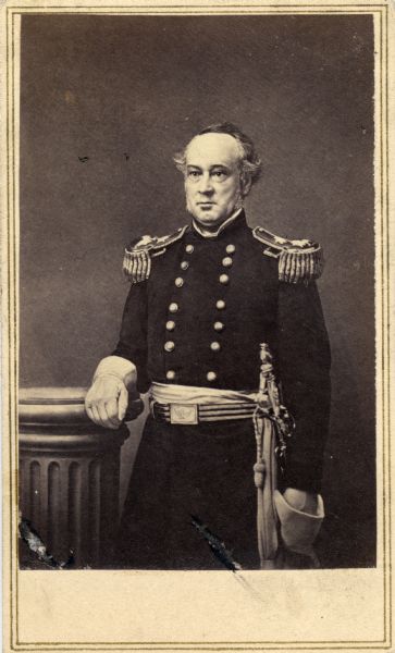 Portrait of H.W. Halleck in military uniform.