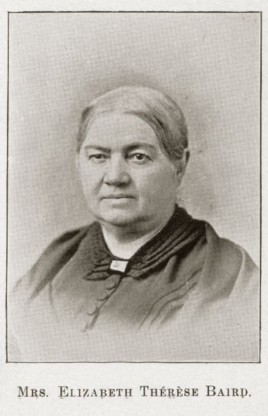 Portrait of Mrs. Elizabeth Thérèse Baird (1810-1889), an early resident of Mackinac Island.