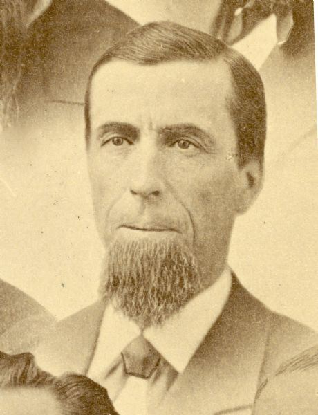 Head and shoulders portrait of Archibald Campbell, which is part of a composite photograph of the 1878 Wisconsin Senate and State Officers.
