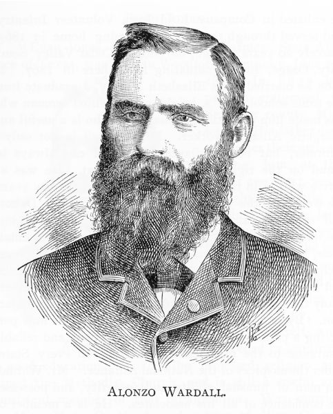 A head and shoulders illustration of Alonzo Wardall.