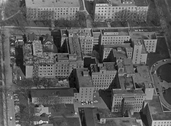 Aerial view of Wisconsin General Hospital.