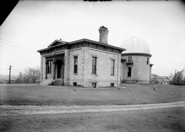 Exterior view of the Washburn Observatory on the University of Wisconsin-Madison campus.