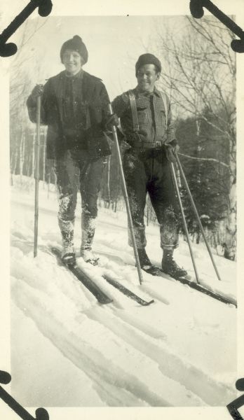Sigurd F. Olson (April 4, 1899 - January 13, 1982) was an American author, environmentalist, and advocate for the protection of wilderness. Sigurd and his wife, Elizabeth, are posing on skis.