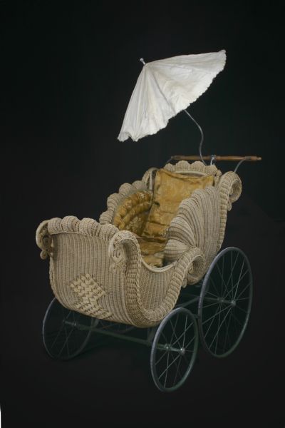 A baby carriage used in Patch Grove for Valentine Humphrey Krueger in about 1902.