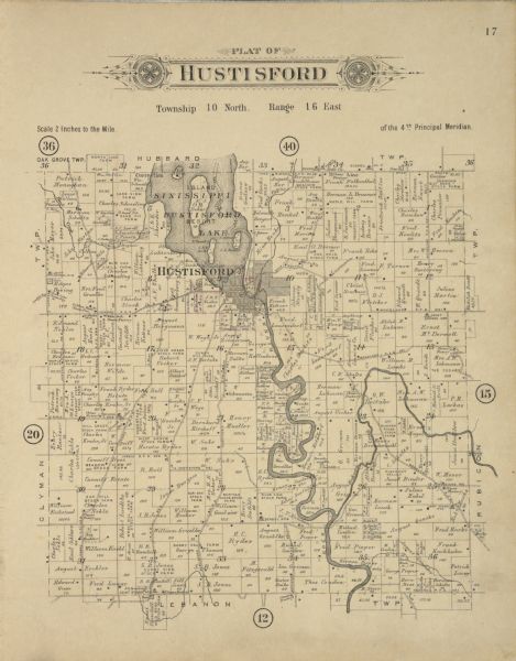 Plat map of Hustisford in Dodge County.