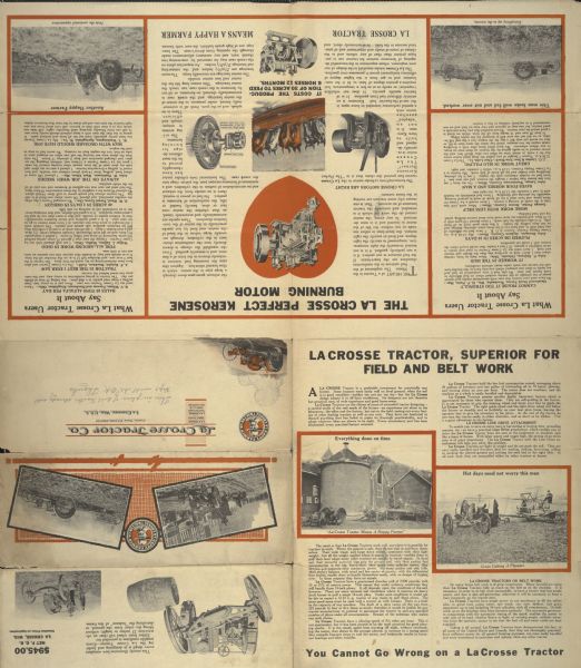 La Crosse Tractor Advertisement with multiple inserts.