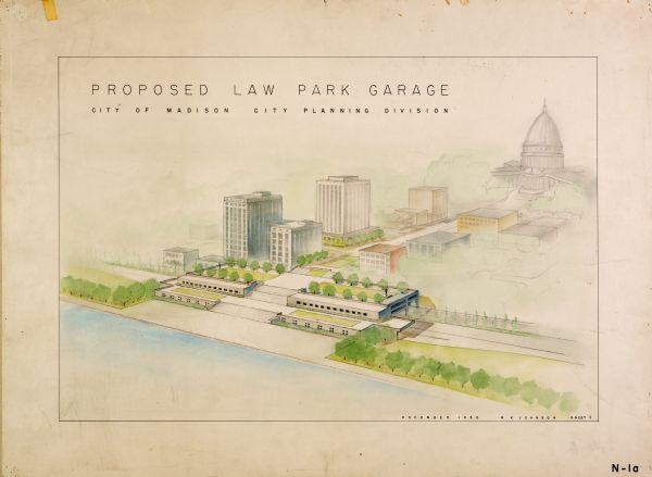 Drawing of the proposed design for the Law Park garage.