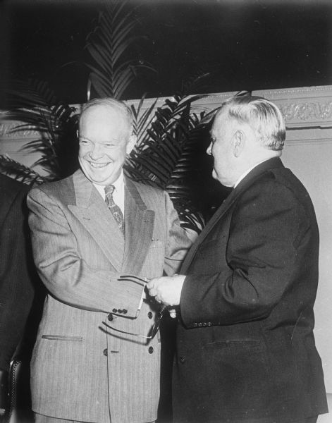 Senator Alexander Wiley and President Eisenhower.