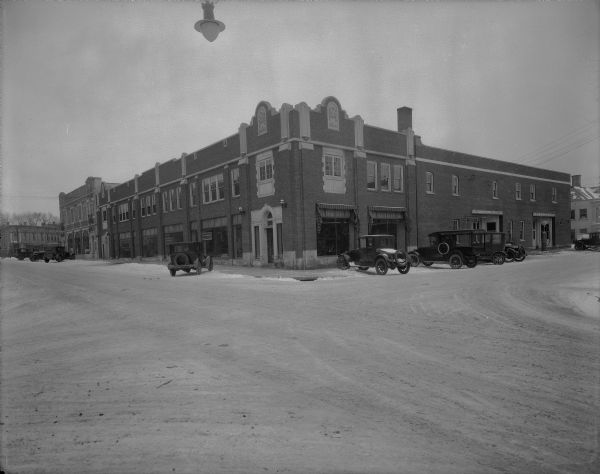Exterior view from street of Madison Motor Car Company, 325 W. Gorham Street.