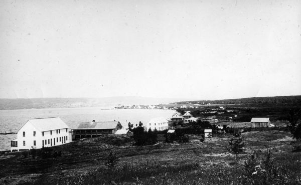 View of La Pointe, Madeline Island, taken from the Mission Inn.