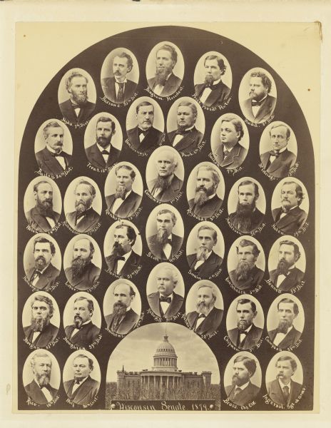 Composite photograph of the Wisconsin Senate of 1879.