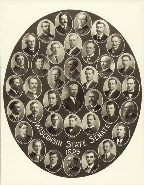 Composite photograph of the Wisconsin Senate of 1909.