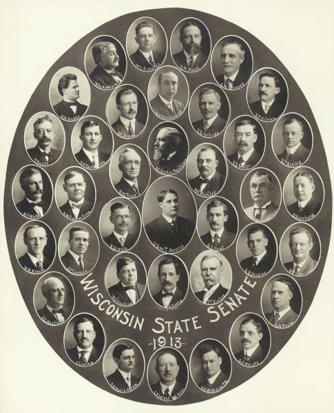 Composite photograph of the Wisconsin Senate of 1913.