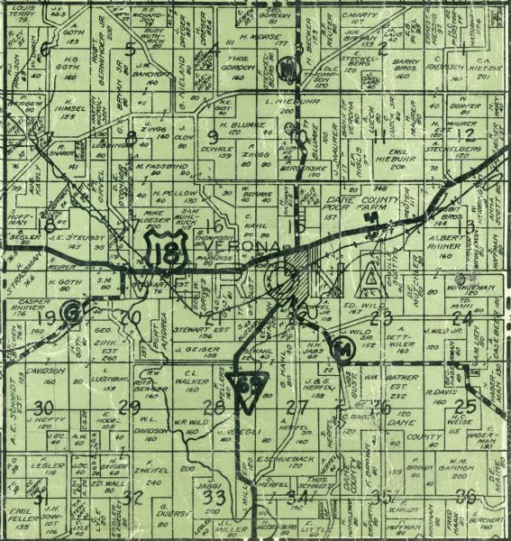 A map of Verona Township.